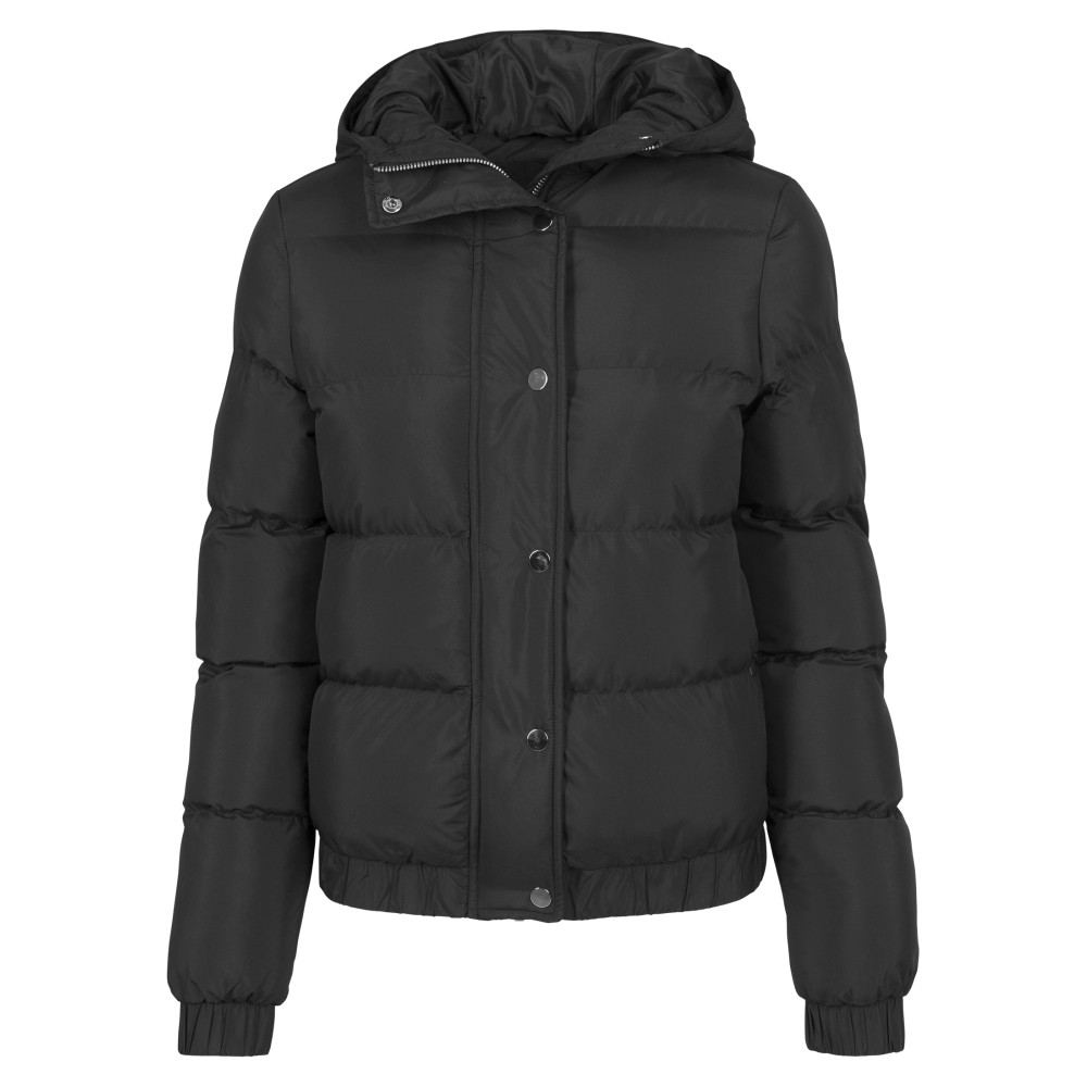 Urban Classics - Hooded Puffer Kinder Jacket - Zwart
